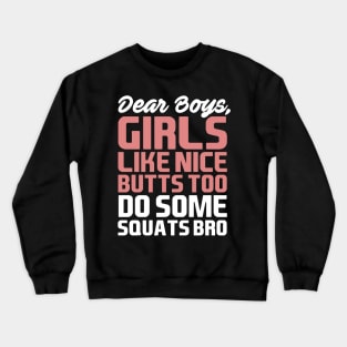 Womens Burpees and Squats graphic for a Fitness Lover Crewneck Sweatshirt